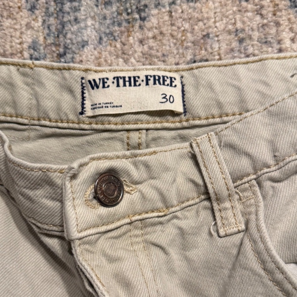 Free People Good Luck Mid-Rise Barrel Jeans 30 Excellent Condition with Flaw - Picture 3 of 5